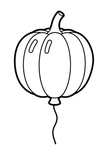 Pumpkin Balloon Coloring Page: Fun Fall Activity