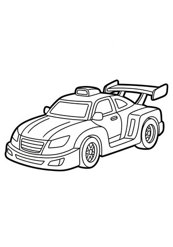 Race Car Coloring Page: Ignite Your Creativity