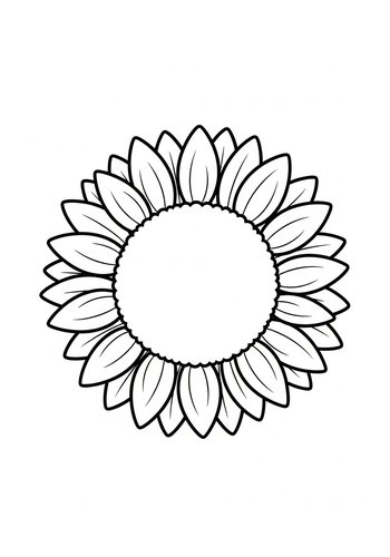 Radiant Sunflower Coloring Page