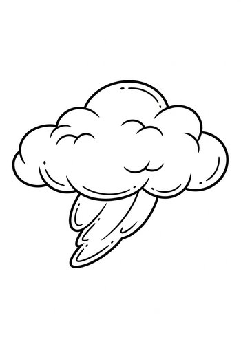 Rain Cloud Coloring Page: Printable Fun
