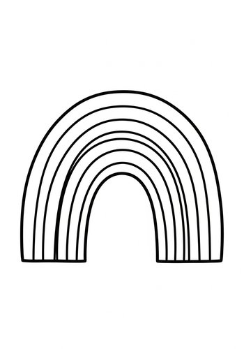 Rainbow Coloring Page For Kids