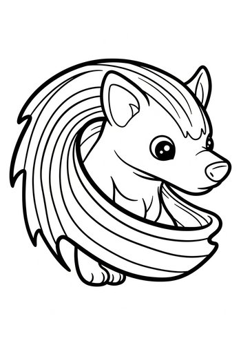 Rainbow Fun: Waterslide Coloring Page