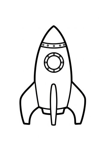Ready For Liftoff: Rocket Ship Coloring Page