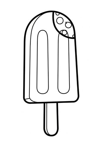 Refreshing Popsicle Coloring Page For Kids