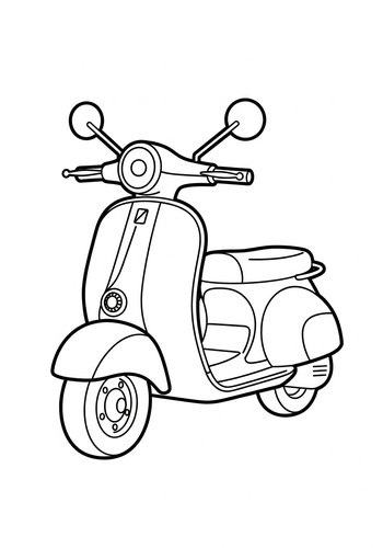 Retro Scooter Coloring Adventure