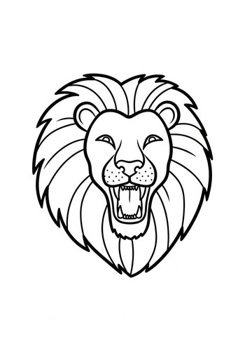 Roaring Lion Coloring Page For Kids