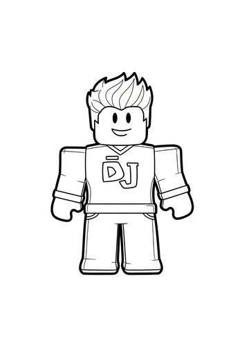 Roblox Dj Character Coloring Page