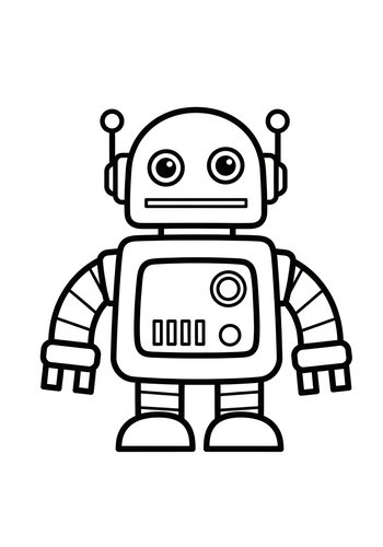 Robot Coloring Page: Fun For Kids