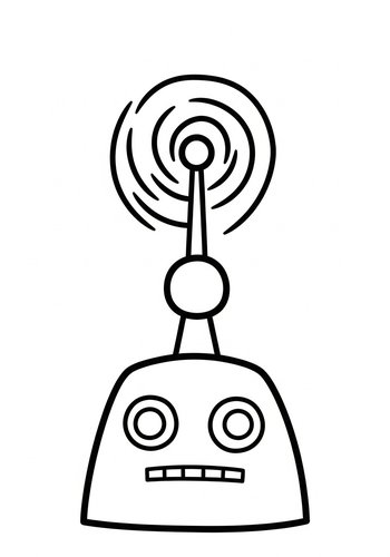 Robot Communicator Coloring Page