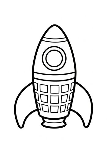 Rocket Coloring Page - Blast Off With Creativity
