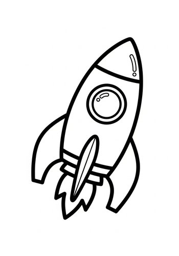 Rocket Coloring Page: Blast Off