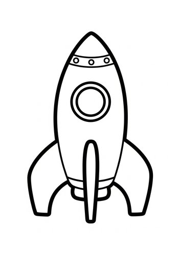 Rocket Coloring Page: Blast Off Into Fun