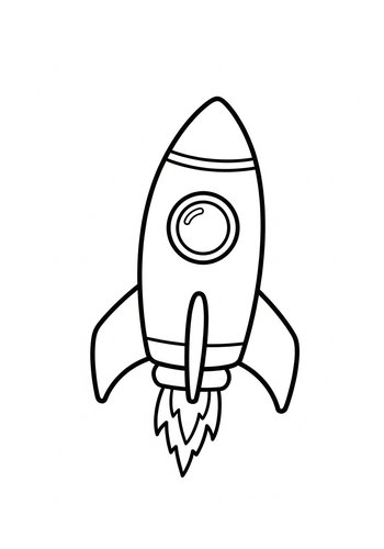 Rocket Coloring Page: Blast Off With Creativity