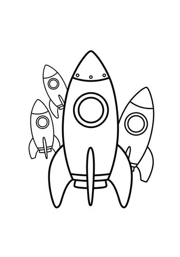 Rocket Coloring Page: Blast Off With Fun
