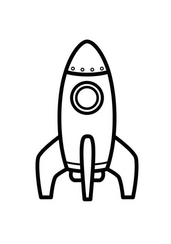Rocket Coloring Page For Kids