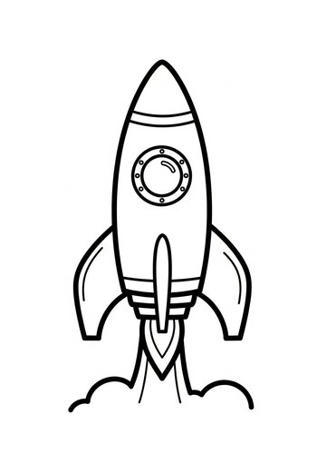 Rocket Launch Coloring Page