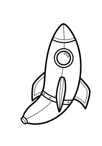 Rocket Ship Adventure Coloring Page