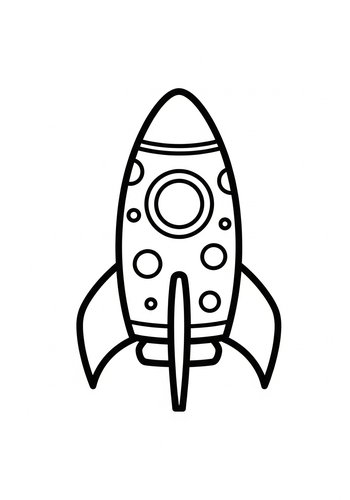 Rocket Ship Adventure Coloring Page