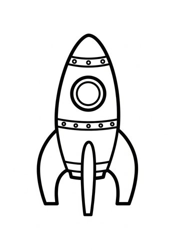 Rocket Ship Adventure: Coloring Page Fun