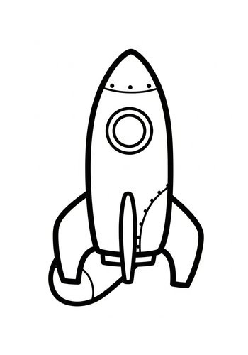 Rocket Ship Coloring Page - Blast Off