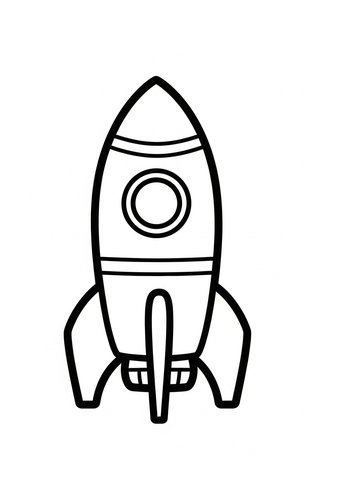 Rocket Ship Coloring Page - Blast Off With Creativity