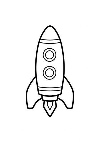 Rocket Ship Coloring Page: Blast Off