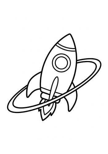 Rocket Ship Coloring Page: Blast Off