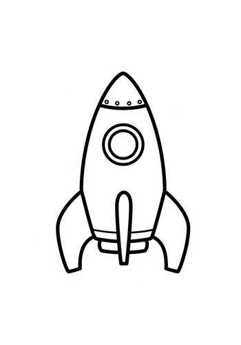 Rocket Ship Coloring Page: Blast Off