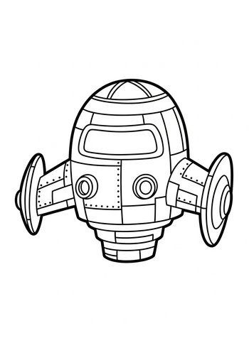 Rocket Ship Coloring Page: Blast Off