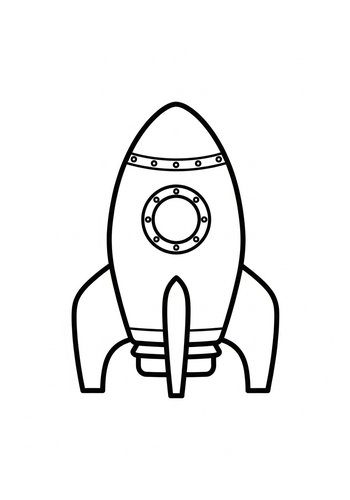 Rocket Ship Coloring Page: Blast Off