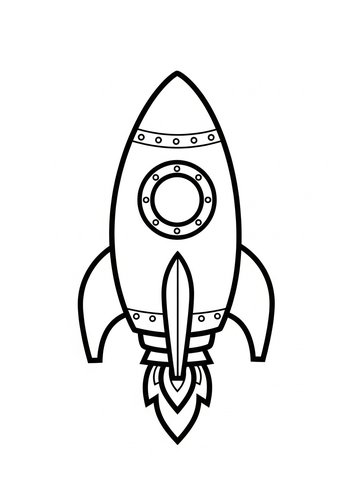 Rocket Ship Coloring Page: Blast Off