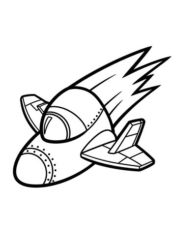 Rocket Ship Coloring Page: Blast Off To Fun