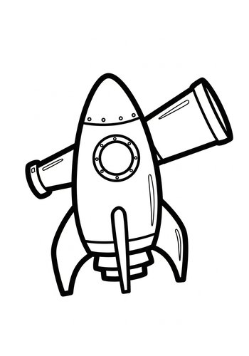 Rocket To The Stars Coloring Page