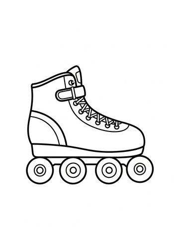 Roller Skate Coloring Page Fun