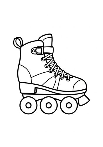 Roller Skate Fun: Coloring Page For Kids