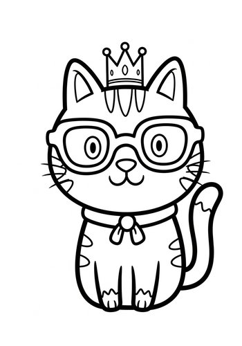 Royal Cat Coloring Page: A Feline Friend To Color