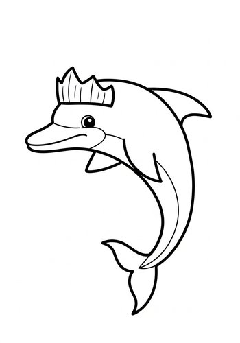 Royal Dolphin Coloring Adventure