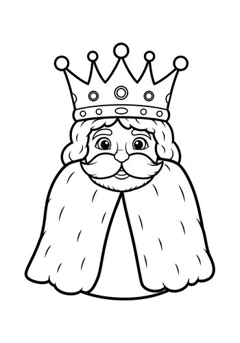 Royal King Coloring Page: A Majestic Design