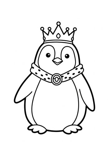 Royal Penguin Coloring Page: A Majestic Arctic Adventure
