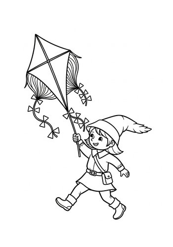 Rumpelstiltskin's Golden Flight: Coloring Page Fun