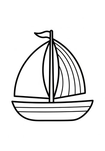Sailboat Adventure: A Coloring Page For Kids