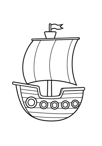 Coloring Page: Sailing Ship Coloring Page - Printable Fun
