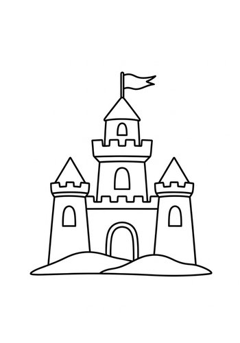 Sandcastle Dream: A Coloring Adventure