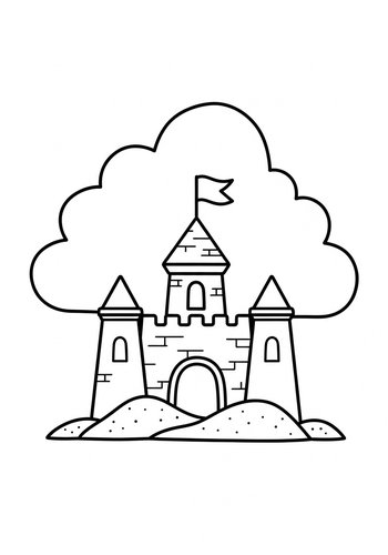 Sandcastle Dreams: A Seaside Coloring Adventure