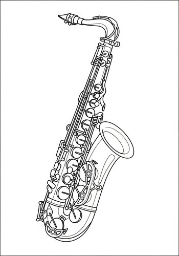 Saxophone Serenade: A Musical Coloring Adventure