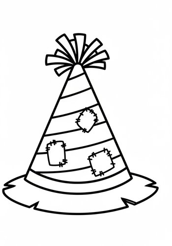 Scarecrow Hat Coloring Page: Autumn Fun