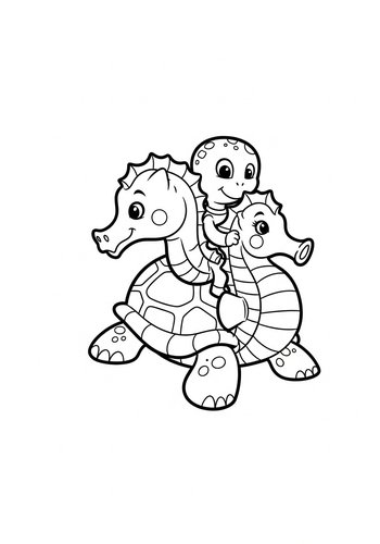 Sea Friends Adventure: A Coloring Journey