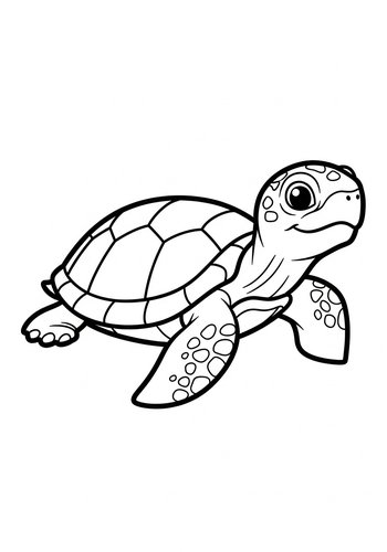 Sea Turtle Coloring Page - Ocean Fun