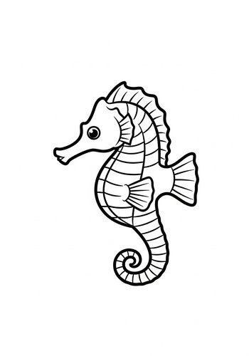 Seahorse Coloring Page: An Ocean Adventure