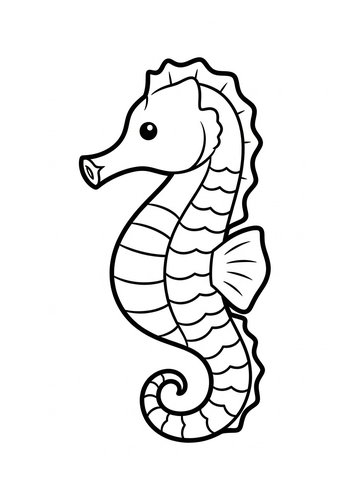 Seahorse Coloring Page Fun